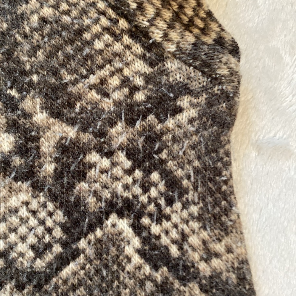 Zara brown/tan snakeskin knit short sleeve tunic sweater dress Sz M - Picture 12 of 12